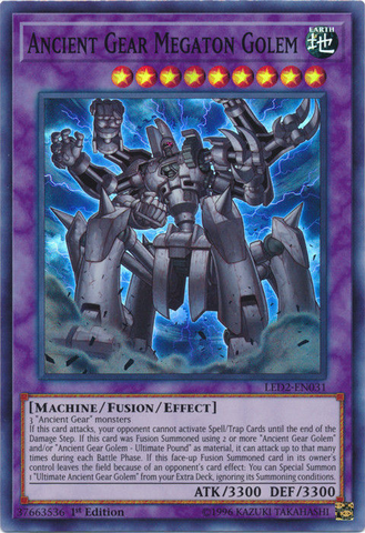 Ancient Gear Megaton Golem [LED2-EN031] Super Rare 