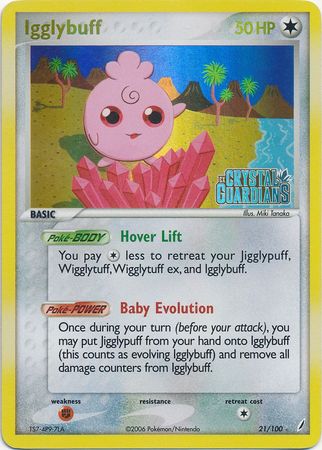 Igglybuff (21/100) (Stamped) [EX: Crystal Guardians] 