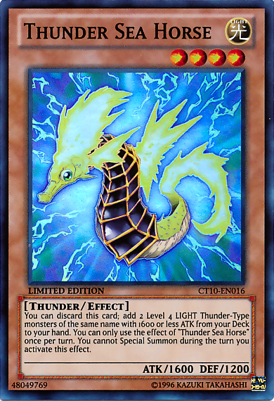 Thunder Sea Horse [CT10-EN016] Super Rare 