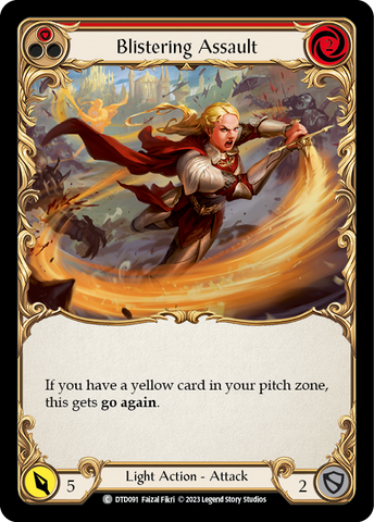 Blistering Assault (Red) [DTD091] (Dusk Till Dawn) Rainbow Foil 