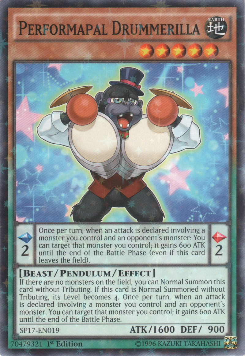 Performapal Drummerilla [SP17-EN019] Starfoil Rare 