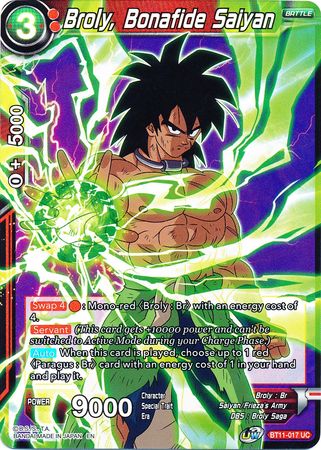 Broly, Bonafide Saiyan (BT11-017) [Vermilion Bloodline 2nd Edition] 