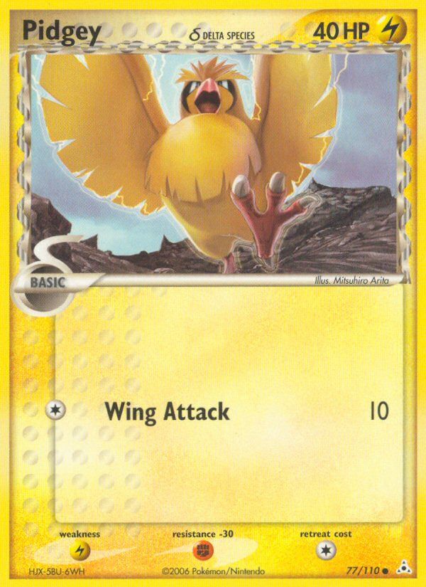 Pidgey (77/110) (Delta Species) [EX: Holon Phantoms] 