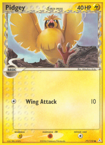 Pidgey (77/110) (Delta Species) [EX: Holon Phantoms] 