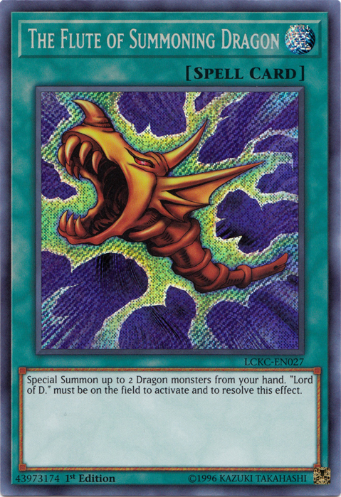 The Flute of Summoning Dragon [LCKC-EN027] Secret Rare 