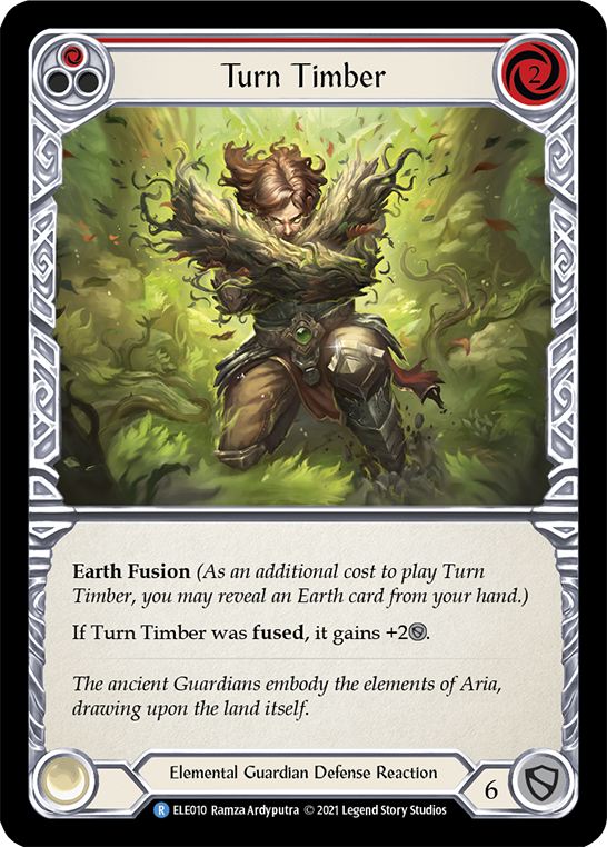 Turn Timber (Red) [ELE010] (Tales of Aria) 1st Edition Rainbow Foil 