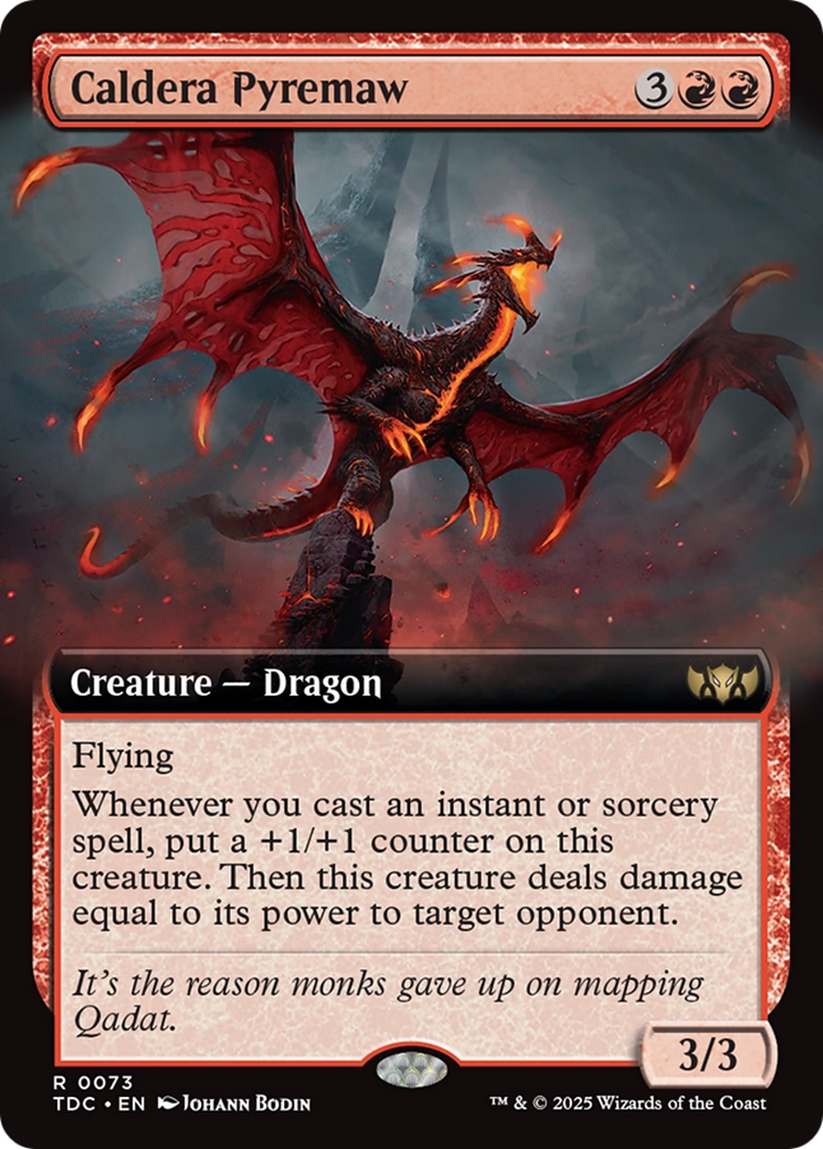 Caldera Pyremaw (Extended Art) [Tarkir: Dragonstorm Commander] 