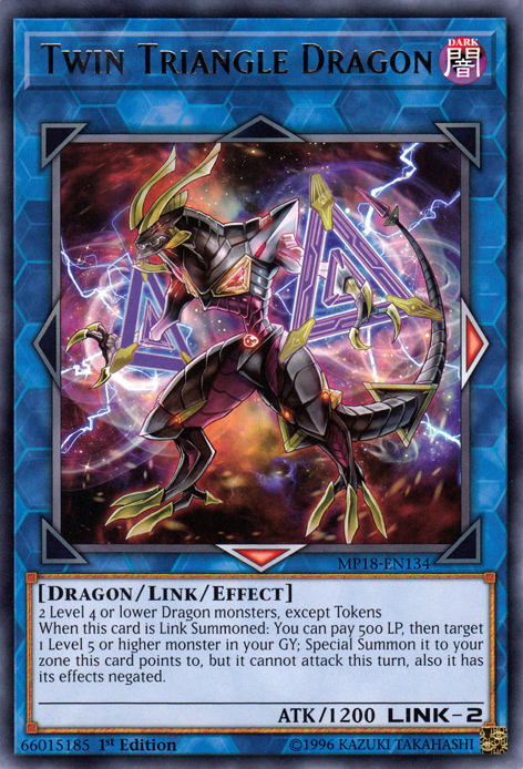 Twin Triangle Dragon [MP18-EN134] Rare 
