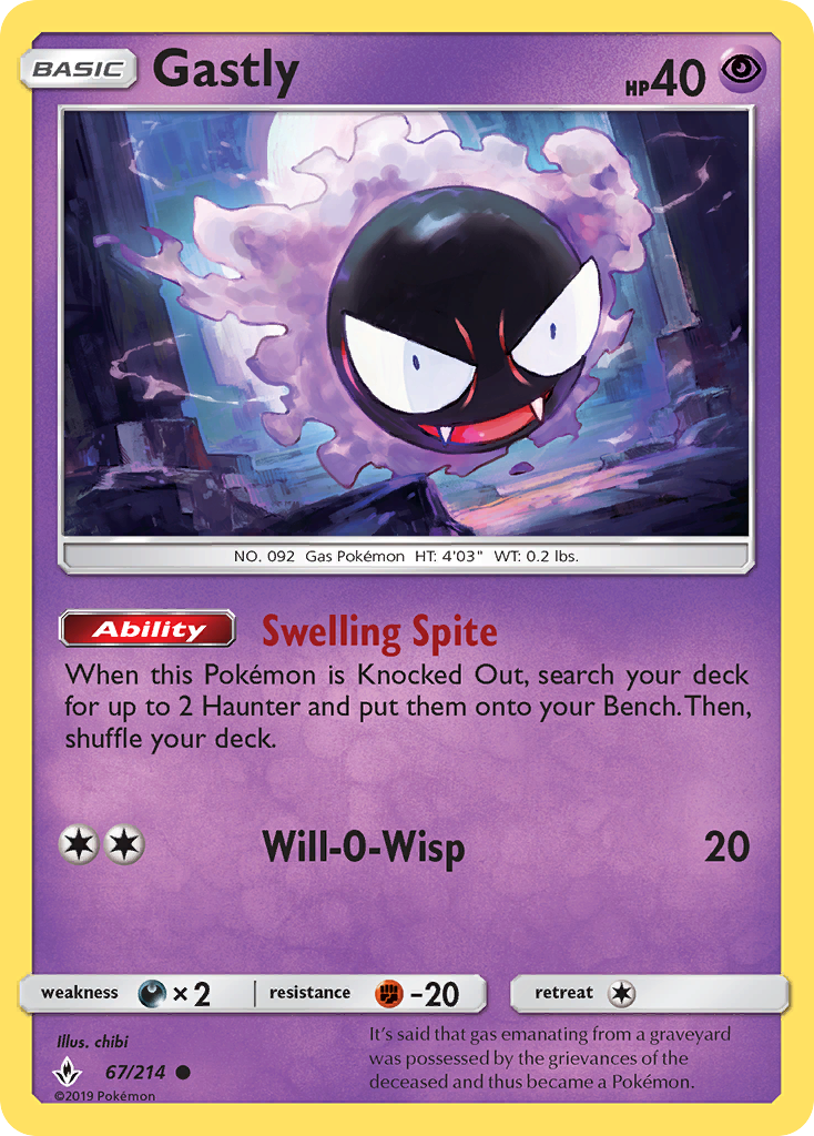 Gastly (67/214) [Sun &amp; Moon: Unbroken Bonds] 