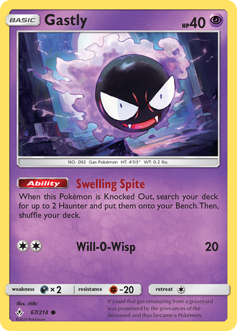 Gastly (67/214) [Sun &amp; Moon: Unbroken Bonds] 