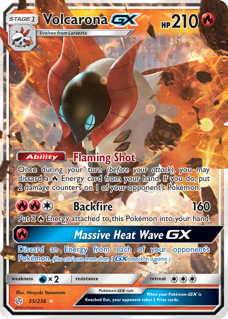 Volcarona GX (35/236) [Sun &amp; Moon: Cosmic Eclipse] 