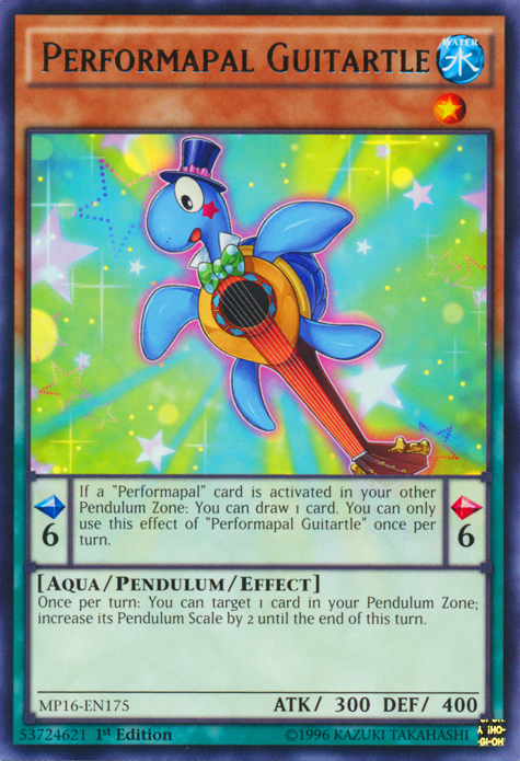 Performapal Guitartle [MP16-EN175] Rare 