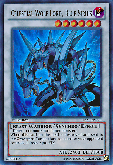 Celestial Wolf Lord, Blue Sirius [SHSP-EN090] Ultra Rare 