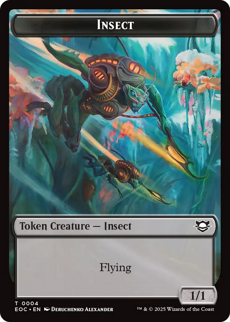 Insect // Golem (0013) Double-Sided Token [Edge of Eternities Tokens] 