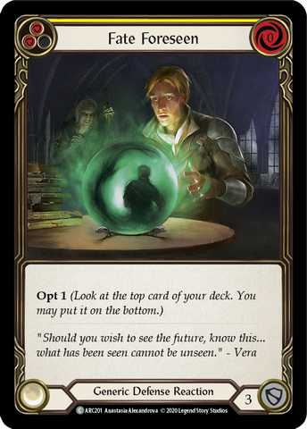 Fate Foreseen (Yellow) [U-ARC201] (Arcane Rising Unlimited) Unlimited Rainbow Foil 
