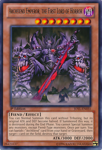 Archfiend Emperor, the First Lord of Horror [JOTL-EN031] Rare 