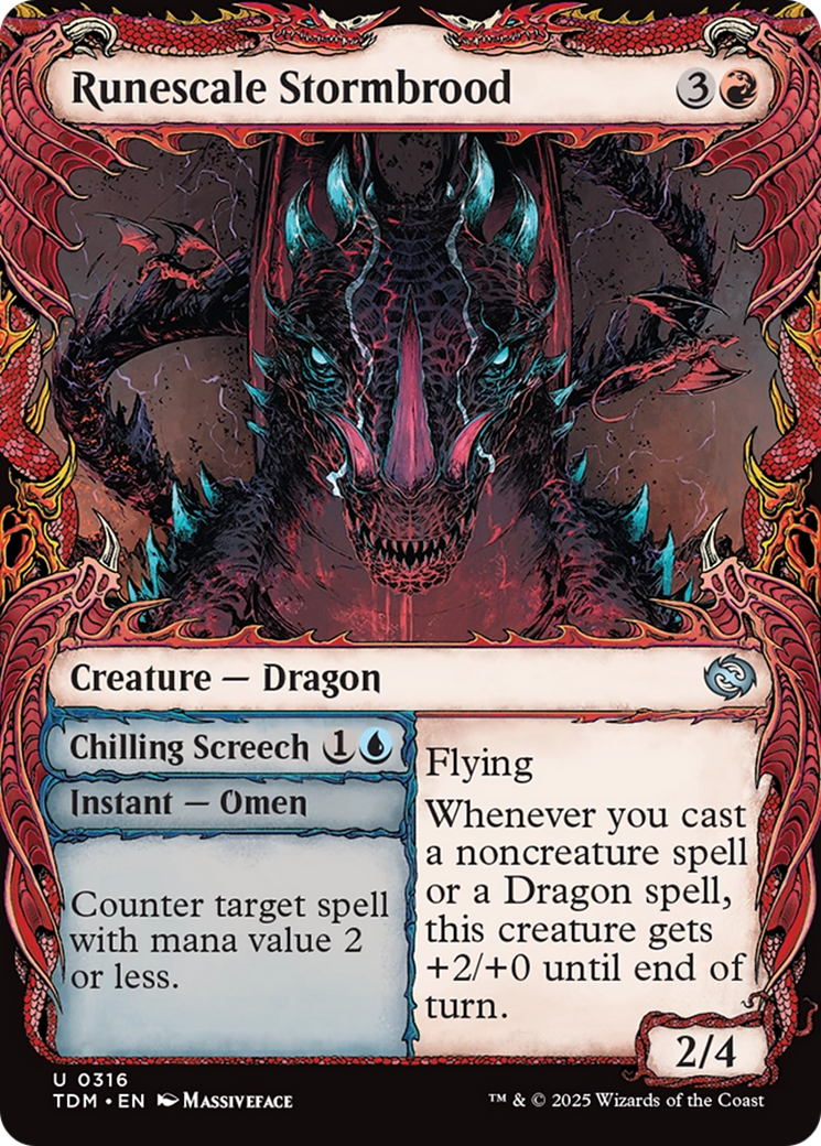 Runescale Stormbrood (Showcase) [Tarkir: Dragonstorm] 