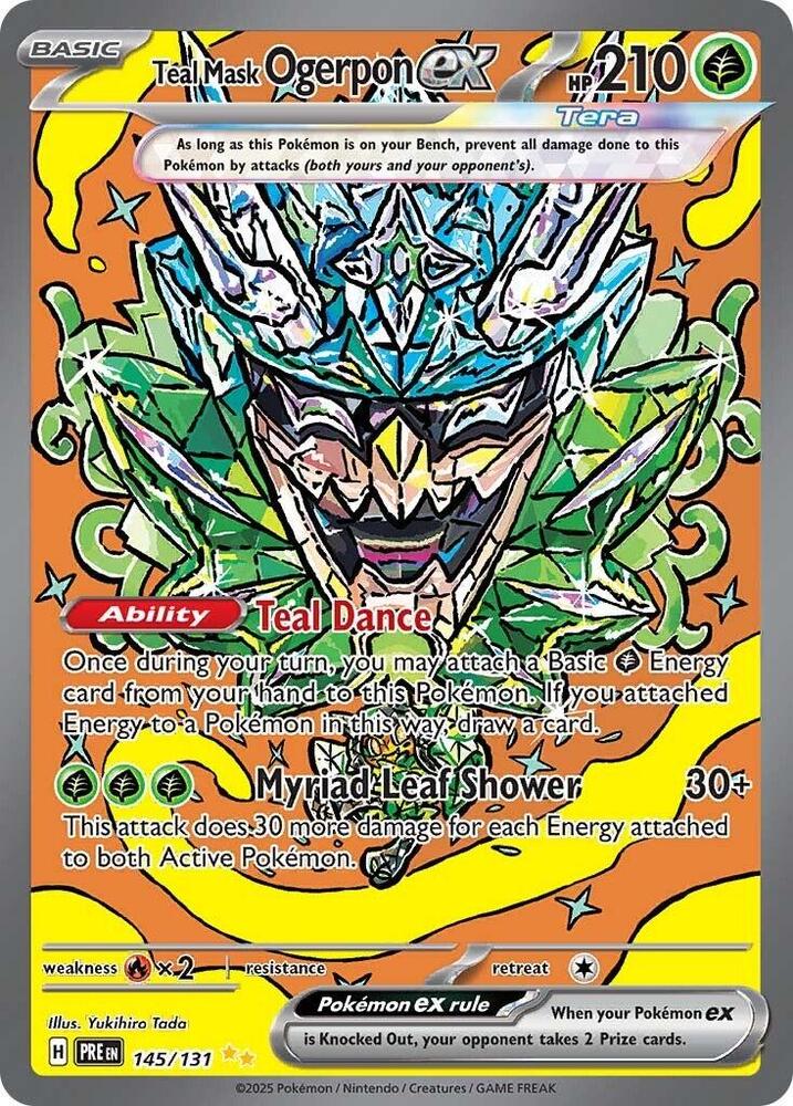 Teal Mask Ogerpon ex (145/131) [Scarlet &amp; Violet: Prismatic Evolutions] 