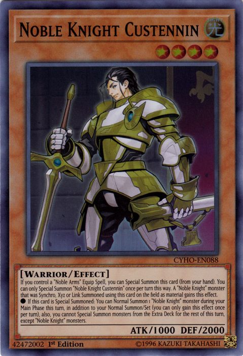 Noble Knight Custennin [CYHO-EN088] Super Rare 