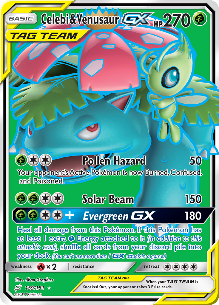 Celebi &amp; Venusaur GX (159/181) [Sun &amp; Moon: Team Up] 