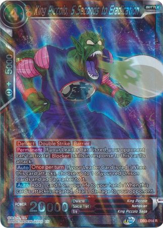 King Piccolo, 5 Seconds to Eradication (DB3-014) [Giant Force] 