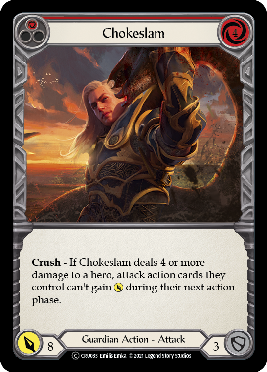 Chokeslam (Red) [U-CRU035] (Crucible of War Unlimited) Unlimited Rainbow Foil 
