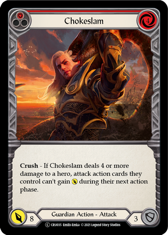 Chokeslam (Red) [U-CRU035] (Crucible of War Unlimited) Unlimited Rainbow Foil 
