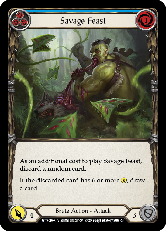Savage Feast (Blue) [WTR016-R] (Welcome to Rathe) Alpha Print Normal 