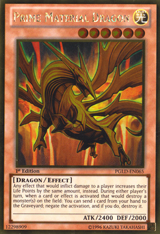 Prime Material Dragon [PGLD-EN065] Gold Rare 