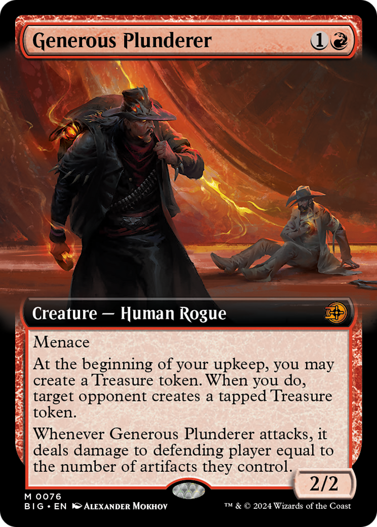 Generous Plunderer (Extended Art) [Outlaws of Thunder Junction: The Big Score] 