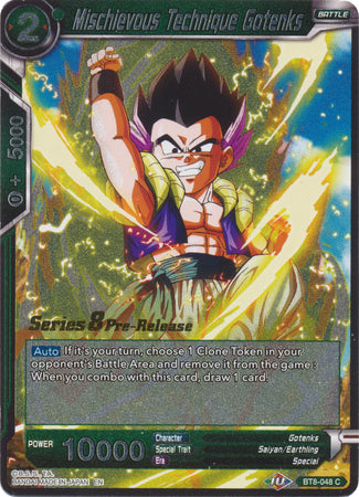 Mischievous Technique Gotenks (BT8-048_PR) [Malicious Machinations Prerelease Promos] 