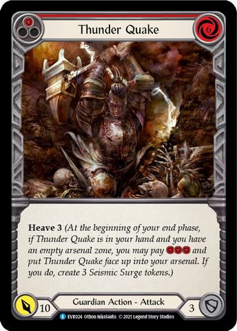 Thunder Quake (Red) [EVR024] (Everfest) 1st Edition Rainbow Foil 