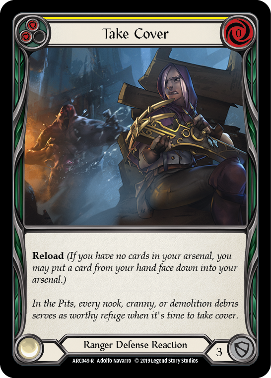 Take Cover (Yellow) [ARC049-R] (Arcane Rising) 1st Edition Normal 