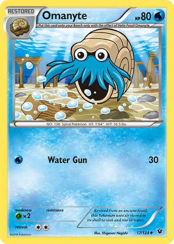 Omanyte (17/124) [XY: Fates Collide] 