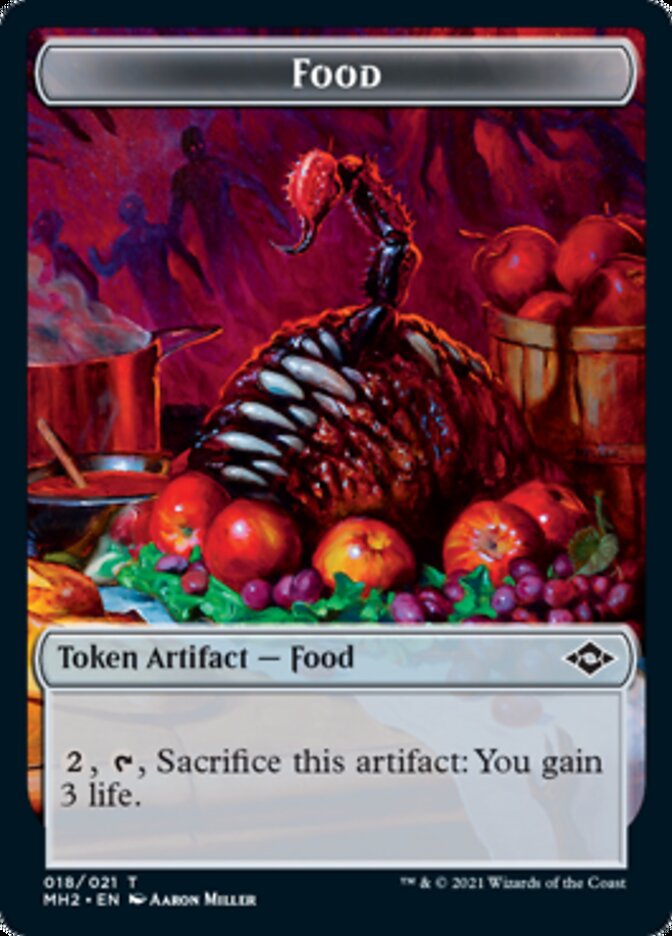 Beast // Food (18) Double-Sided Token [Modern Horizons 2 Tokens] 