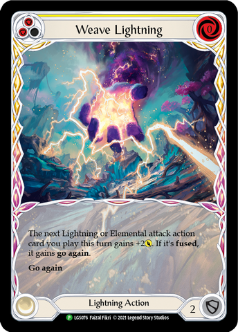 Weave Lightning (Yellow) [LGS076] (Promo) Rainbow Foil 
