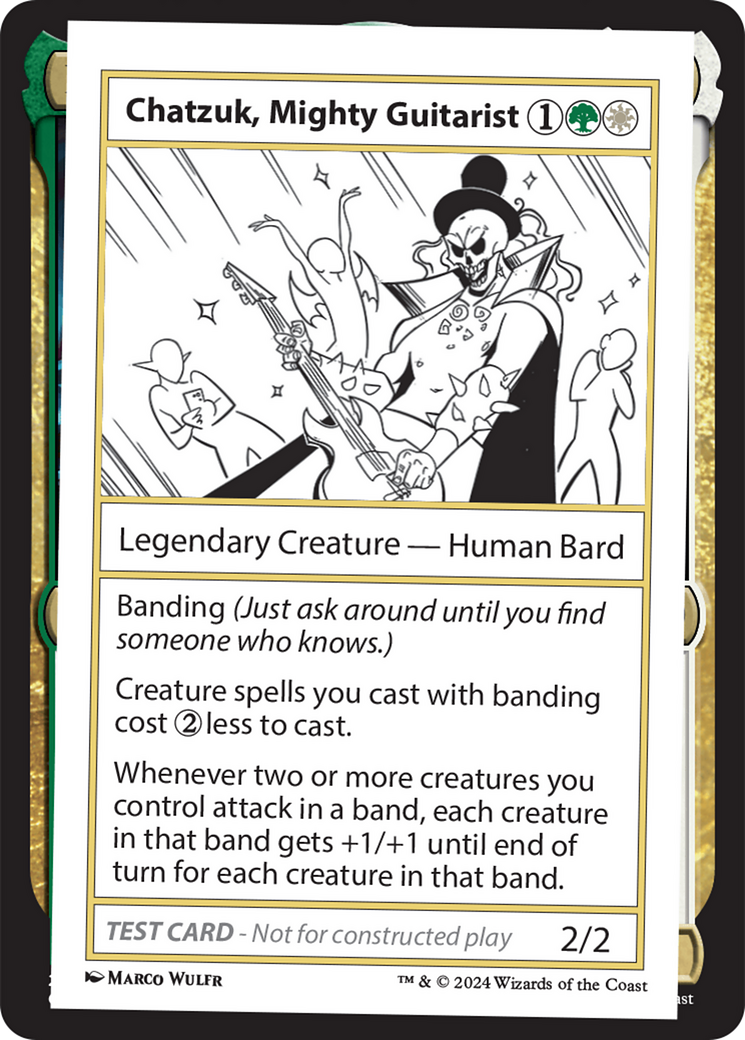 Chatzuk, Mighty Guitarist [Mystery Booster 2 Playtest Cards] 