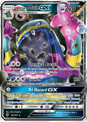 Alolan Muk GX (84/147) [Sun &amp; Moon: Burning Shadows] 