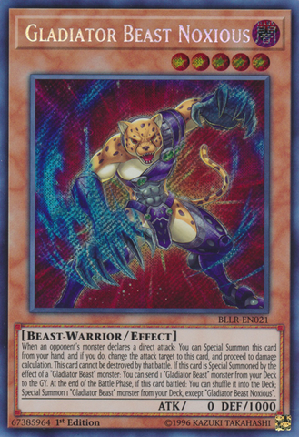 Gladiator Beast Noxious [BLLR-EN021] Secret Rare 
