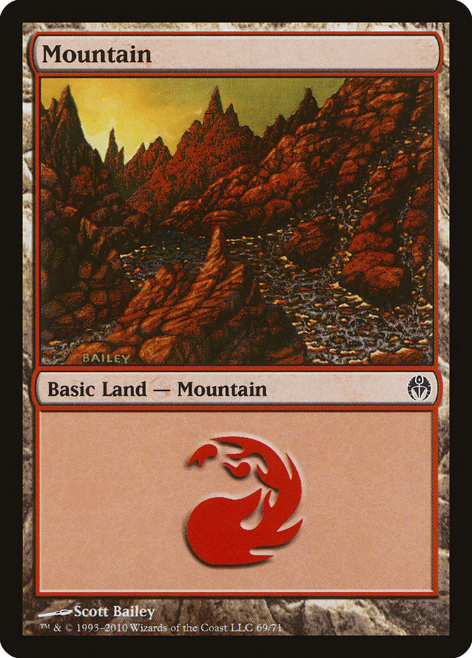 Mountain (69) [Duel Decks: Phyrexia vs. the Coalition] 