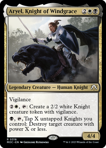 Aryel, Knight of Windgrace [March of the Machine Commander] 
