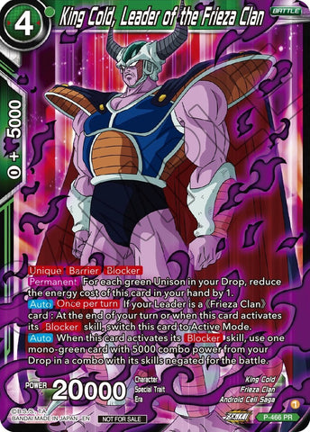 King Cold, Leader of the Frieza Clan (Z03 Dash Pack) (P-466) [Promotion Cards] 