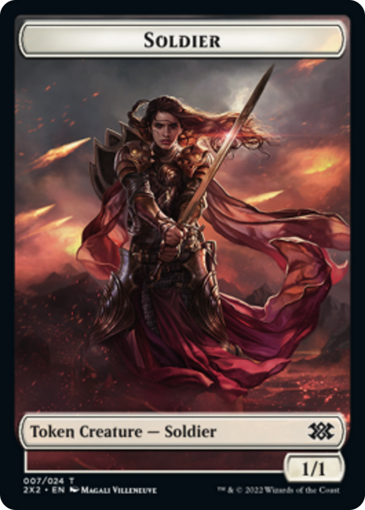 Elemental // Soldier Double-Sided Token [Double Masters 2022 Tokens] 