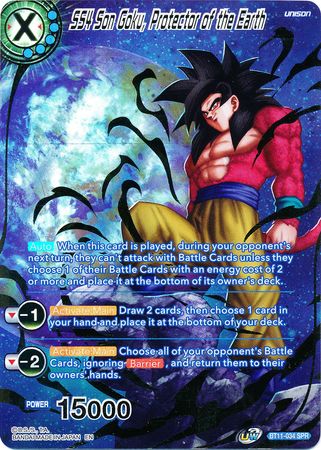 SS4 Son Goku, Protector of the Earth (SPR) (BT11-034) [Vermilion Bloodline 2nd Edition] 