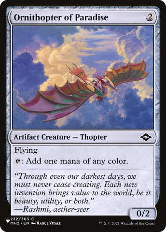 Ornithopter of Paradise [The List Reprints] 