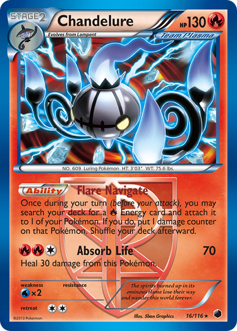 Chandelure (16/116) [Black &amp; White: Plasma Freeze] 