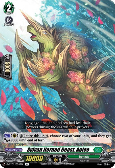 Sylvan Horned Beast, Agleo (D-BT01/051EN) [Genesis of the Five Greats]