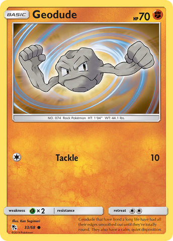 Geodude (33/68) [Sun &amp; Moon: Hidden Fates] 