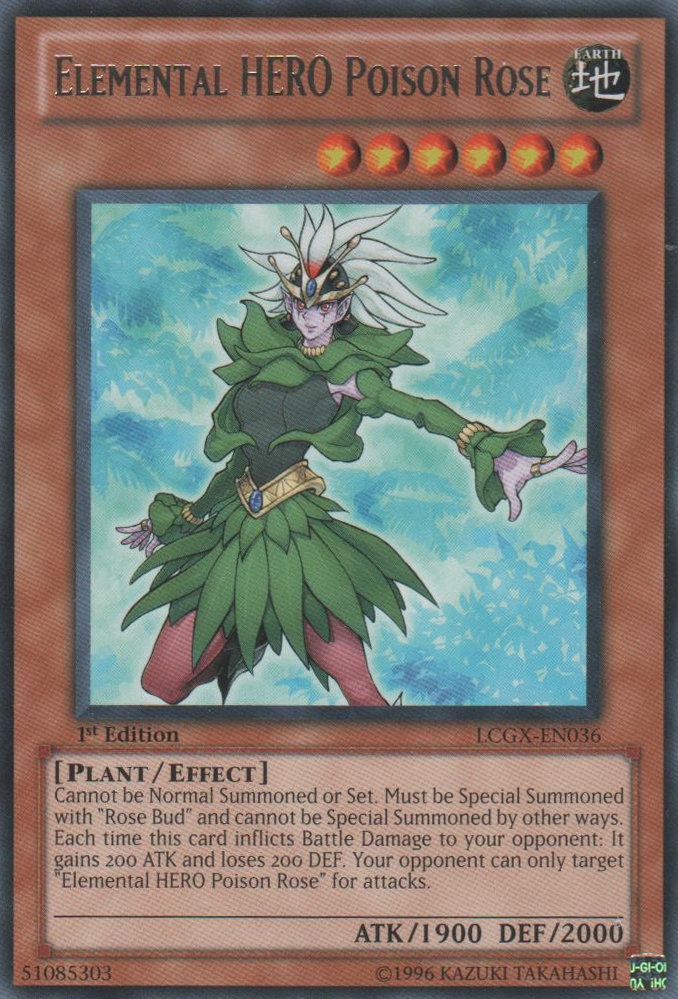 Elemental HERO Poison Rose [LCGX-EN036] Rare 
