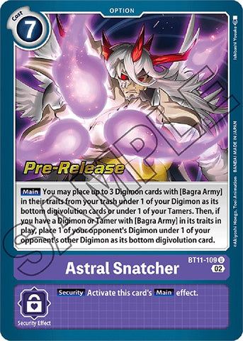 Astral Snatcher [BT11-109] [Dimensional Phase Pre-Release Promos] 